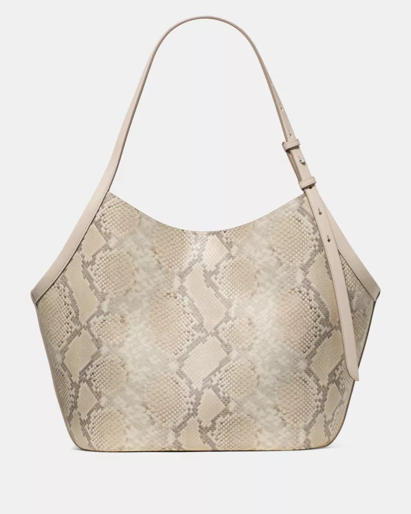 Deco Snake Embossed Tulip Tote Bag 6