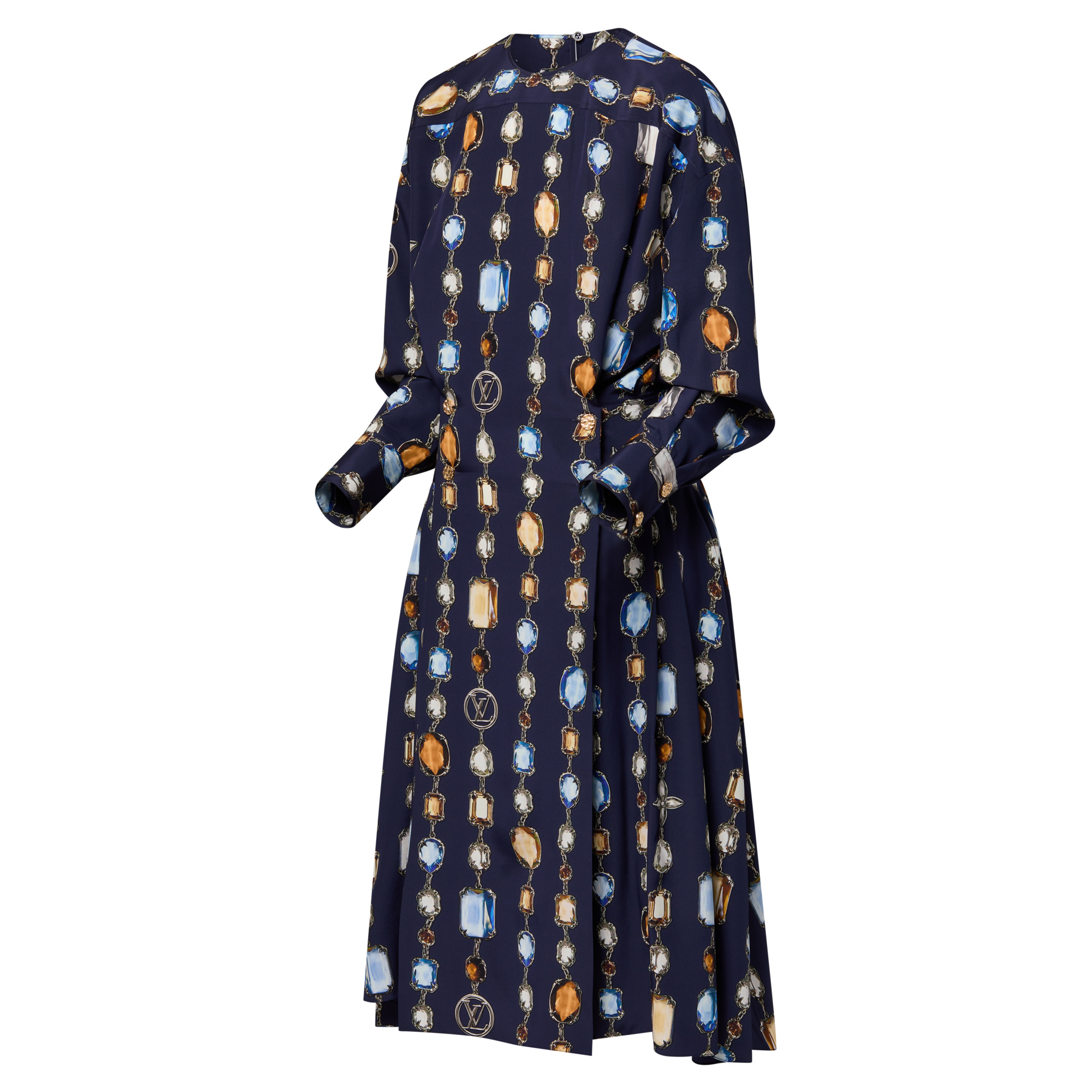 Long-Sleeved Necklace Dress - 2