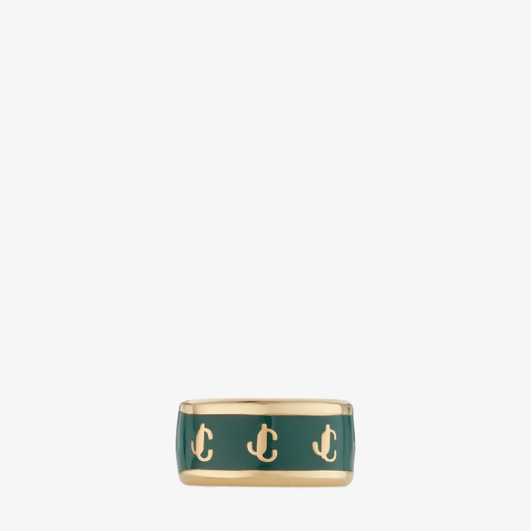 Single JC Ear Cuff
Gold-Finish Metal and Emerald Enamel JC Ear Cuff - 3