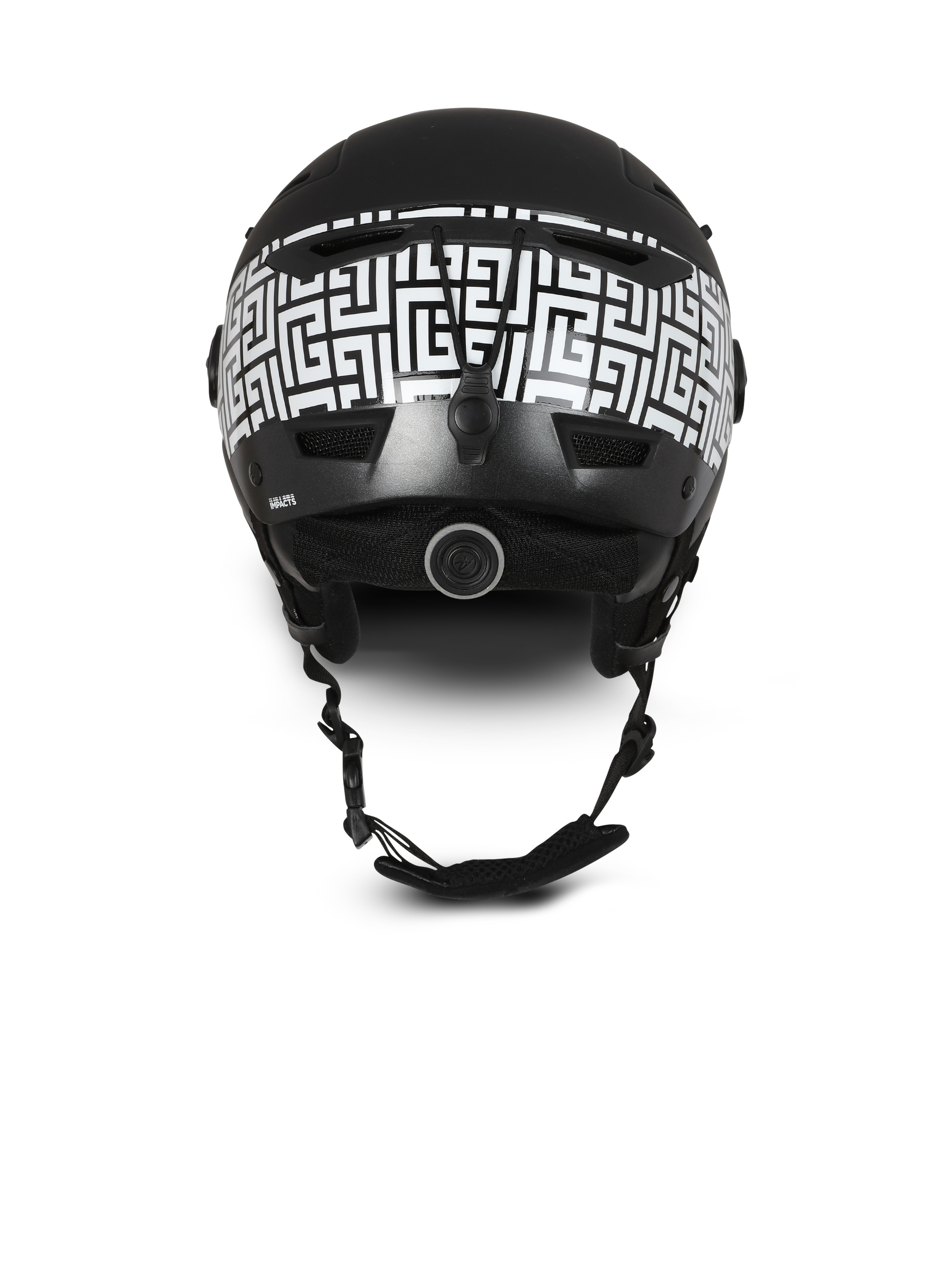 Balmain x Rossignol - Rossignol ski helmet with Balmain monogram in ivory and black - 3