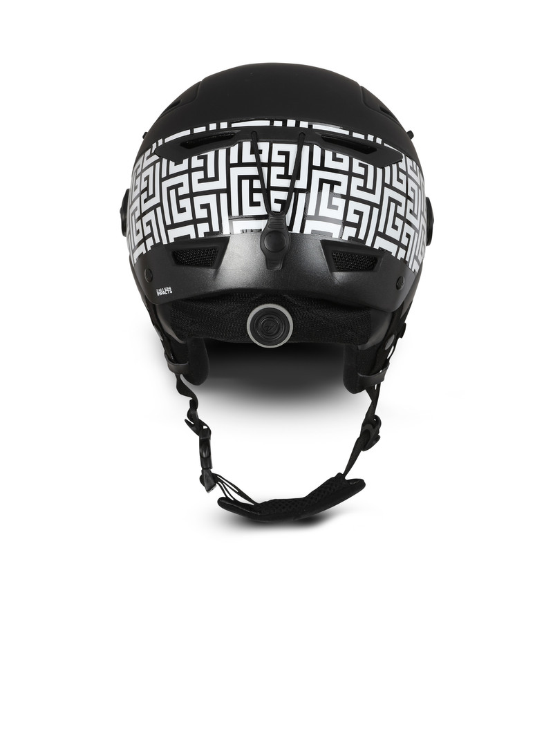 Balmain x Rossignol - Rossignol ski helmet with Balmain monogram in ivory and black 3