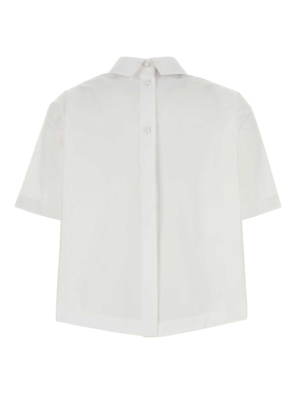 logo-embossed poplin shirt - 2