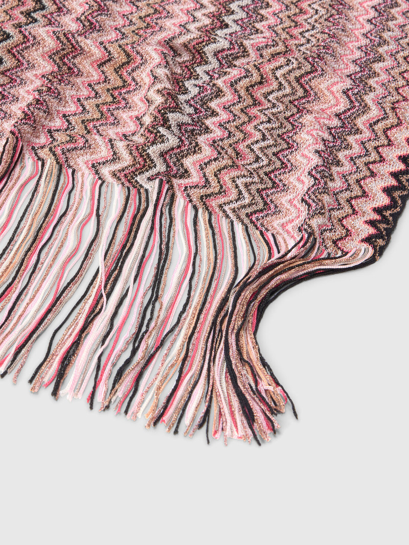 Missoni Viscose and cotton zigzag scarf with fringes outlook