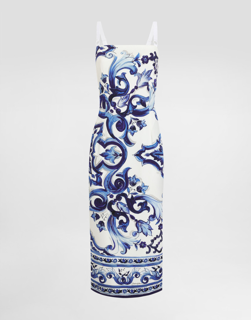 Majolica-print silk dress 1