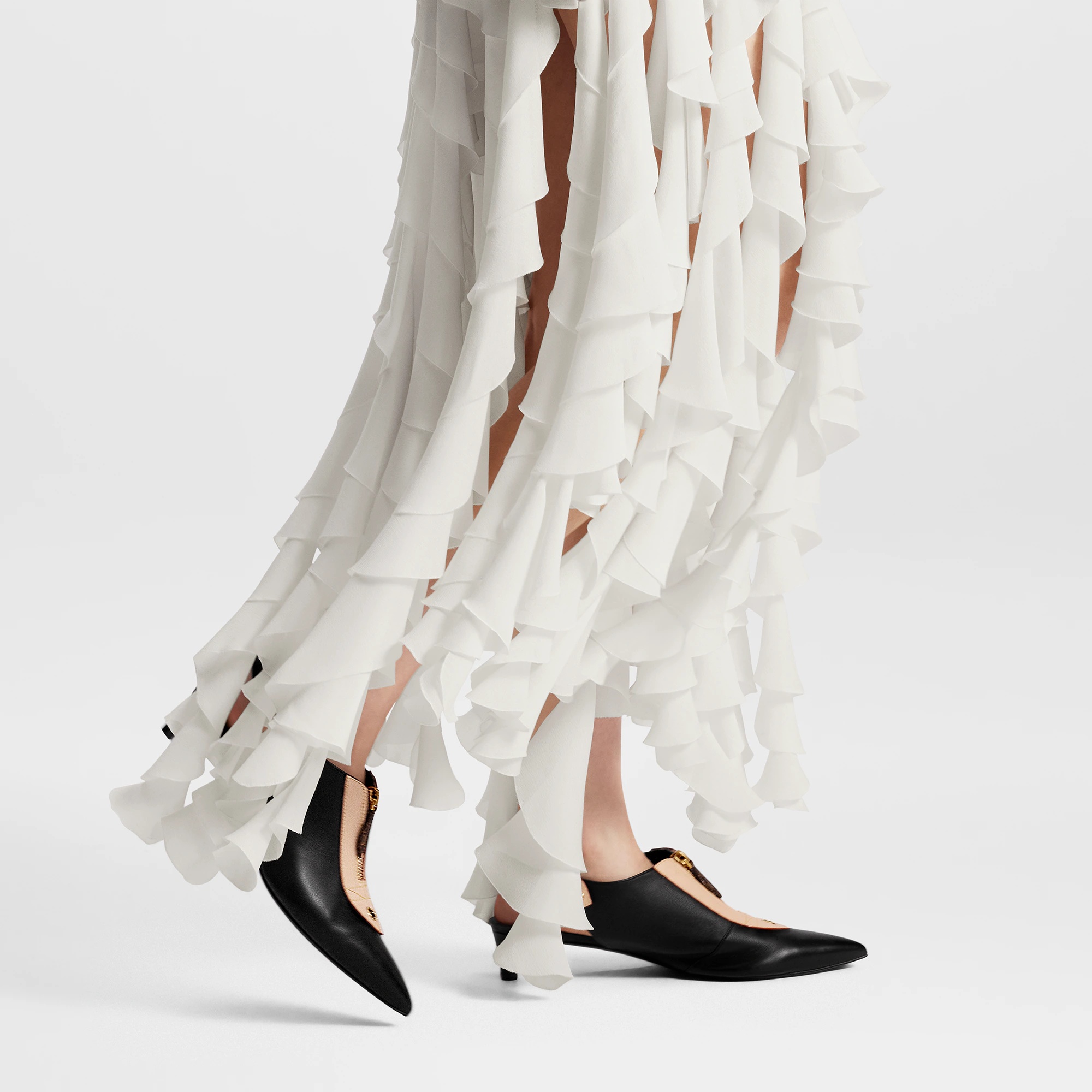 Silk Georgette Ruffle Skirt - 2