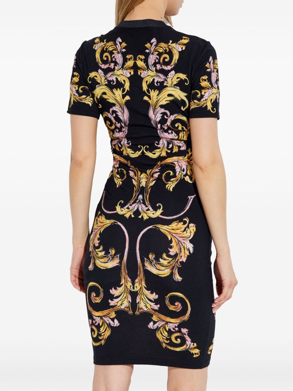 baroque-print dress - 4