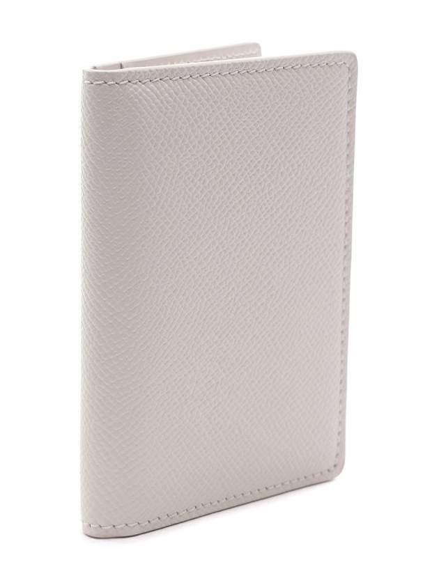 Maison Margiela Stitched Bi-Fold Leather Card Wallet Grey