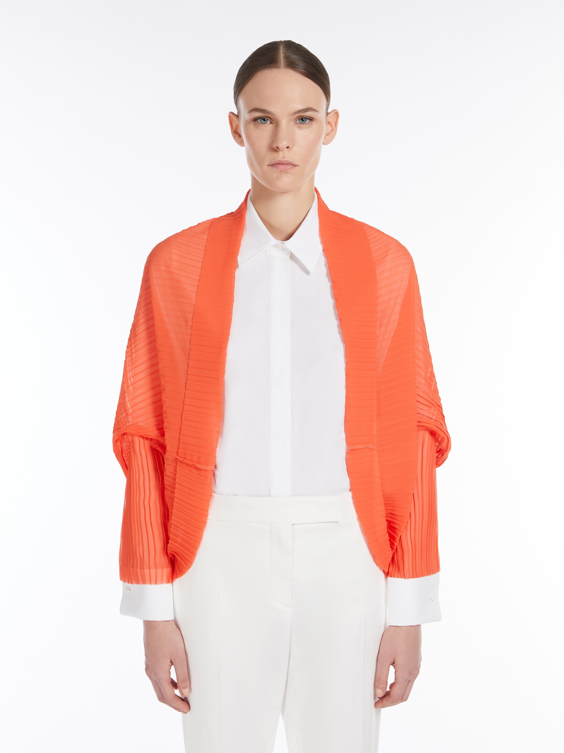 VESUVIO Pleated fabric shrug - 3