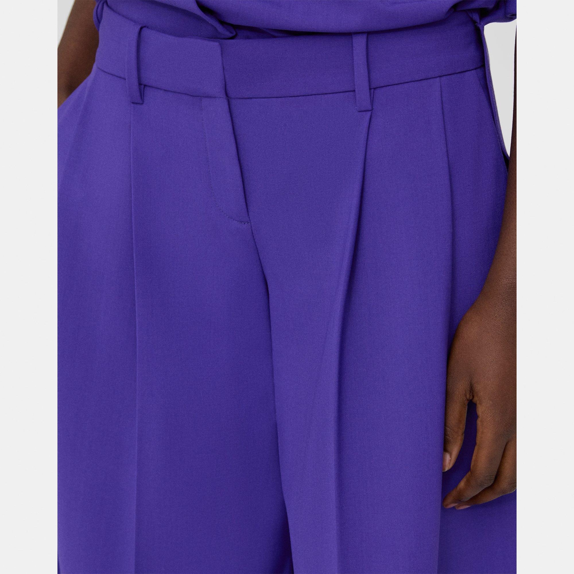 Pleated Low-Rise Pant in Good Wool - 4