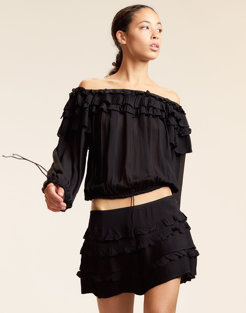 CYNTHIA ROWLEY Bella Ruffle Blouse outlook