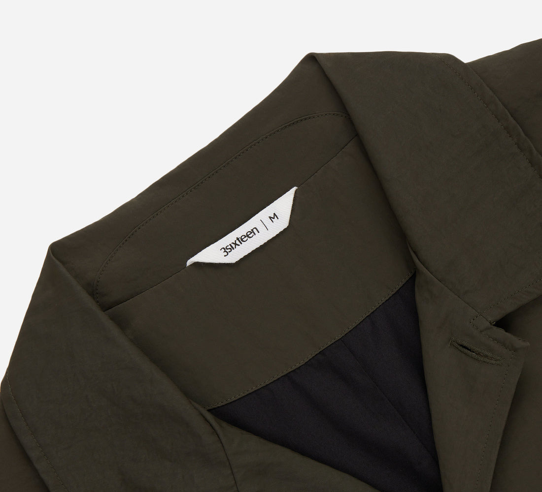 Mac Coat - Olive Wrinkle Nylon - 3
