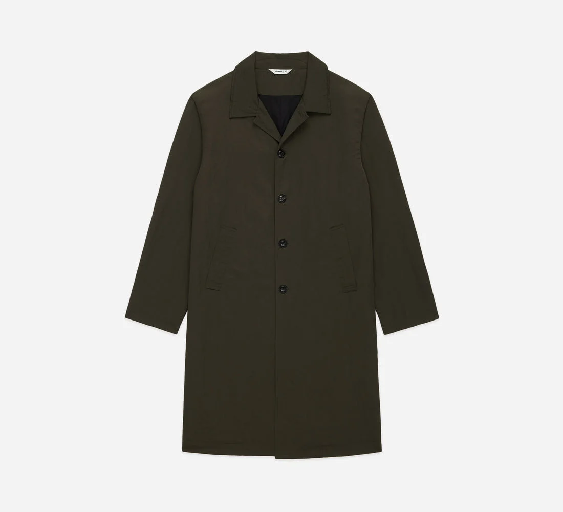 Mac Coat - Olive Wrinkle Nylon - 1