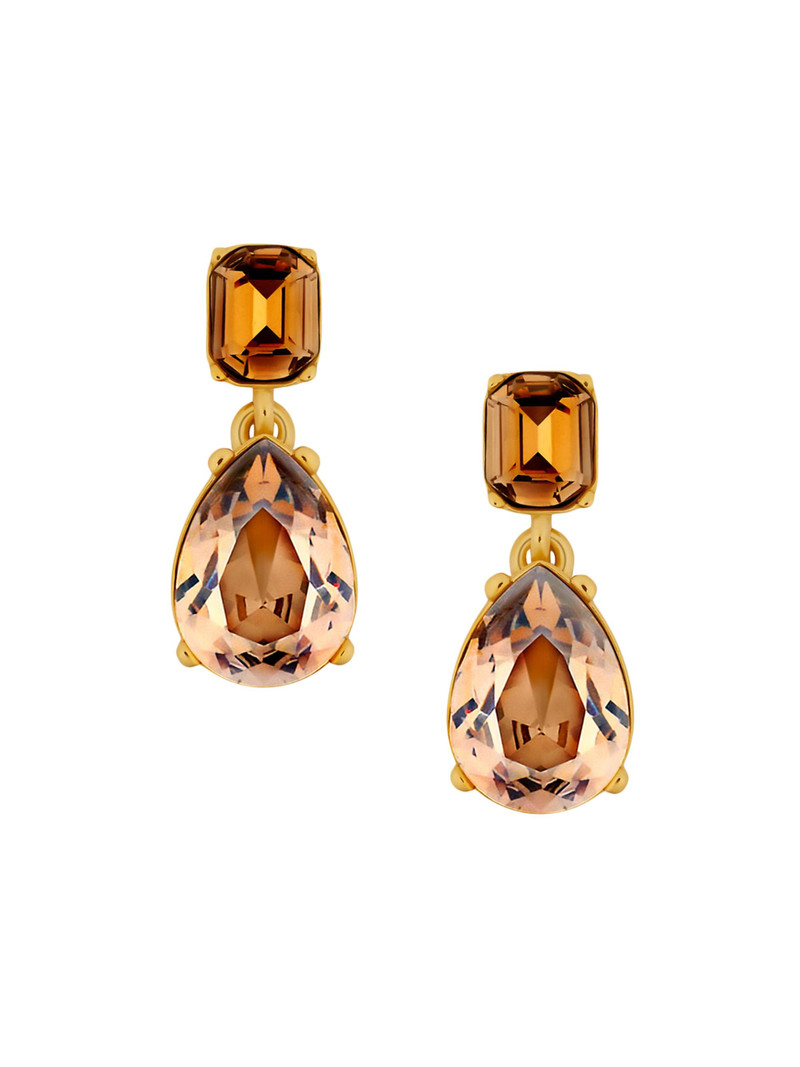 Women's 24K-Gold-Plated & Glass Crystal Drop Earrings - Golden Shadow 1