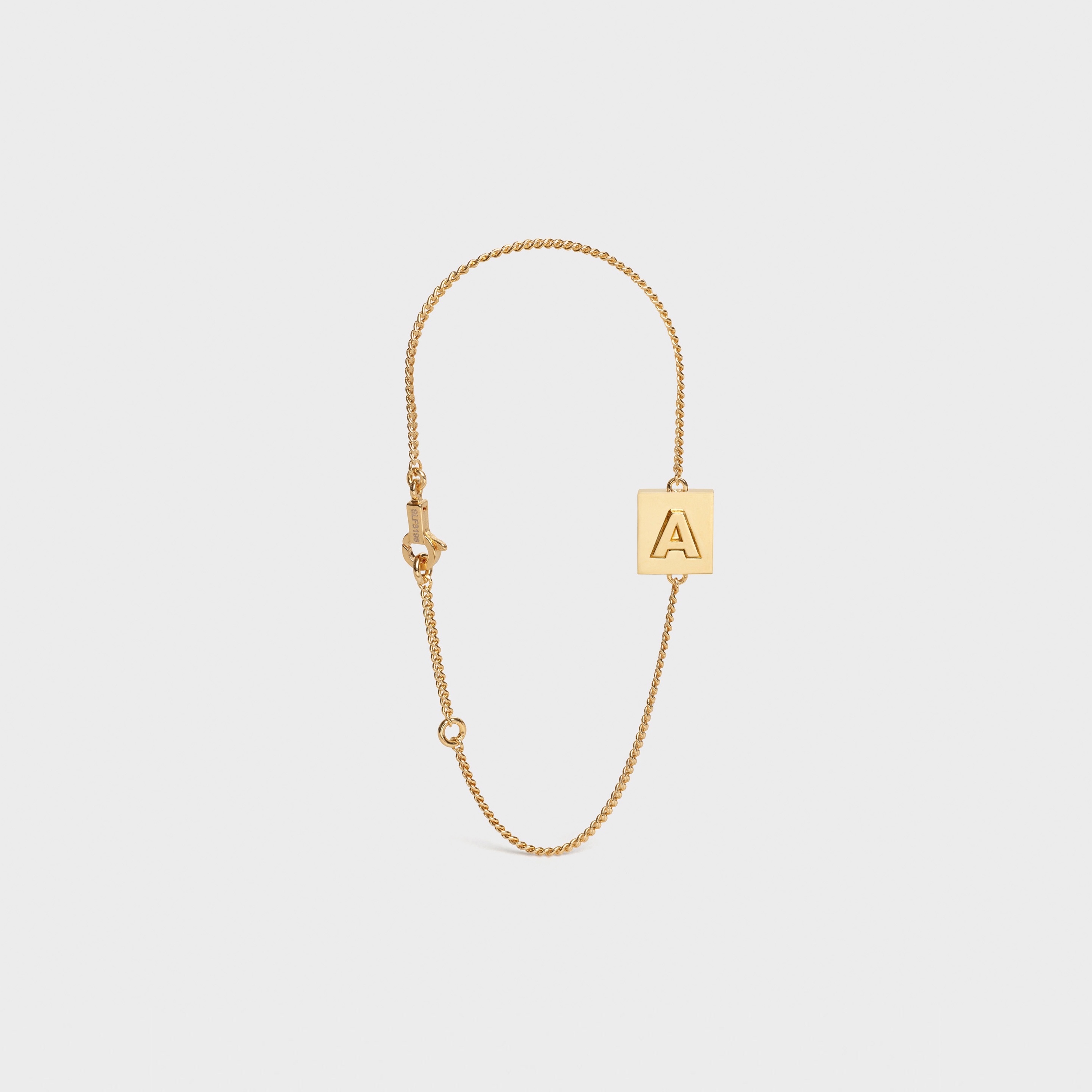 Alphabet A Bracelet in Brass - 2