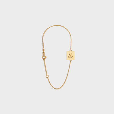 CELINE Alphabet A Bracelet in Brass outlook