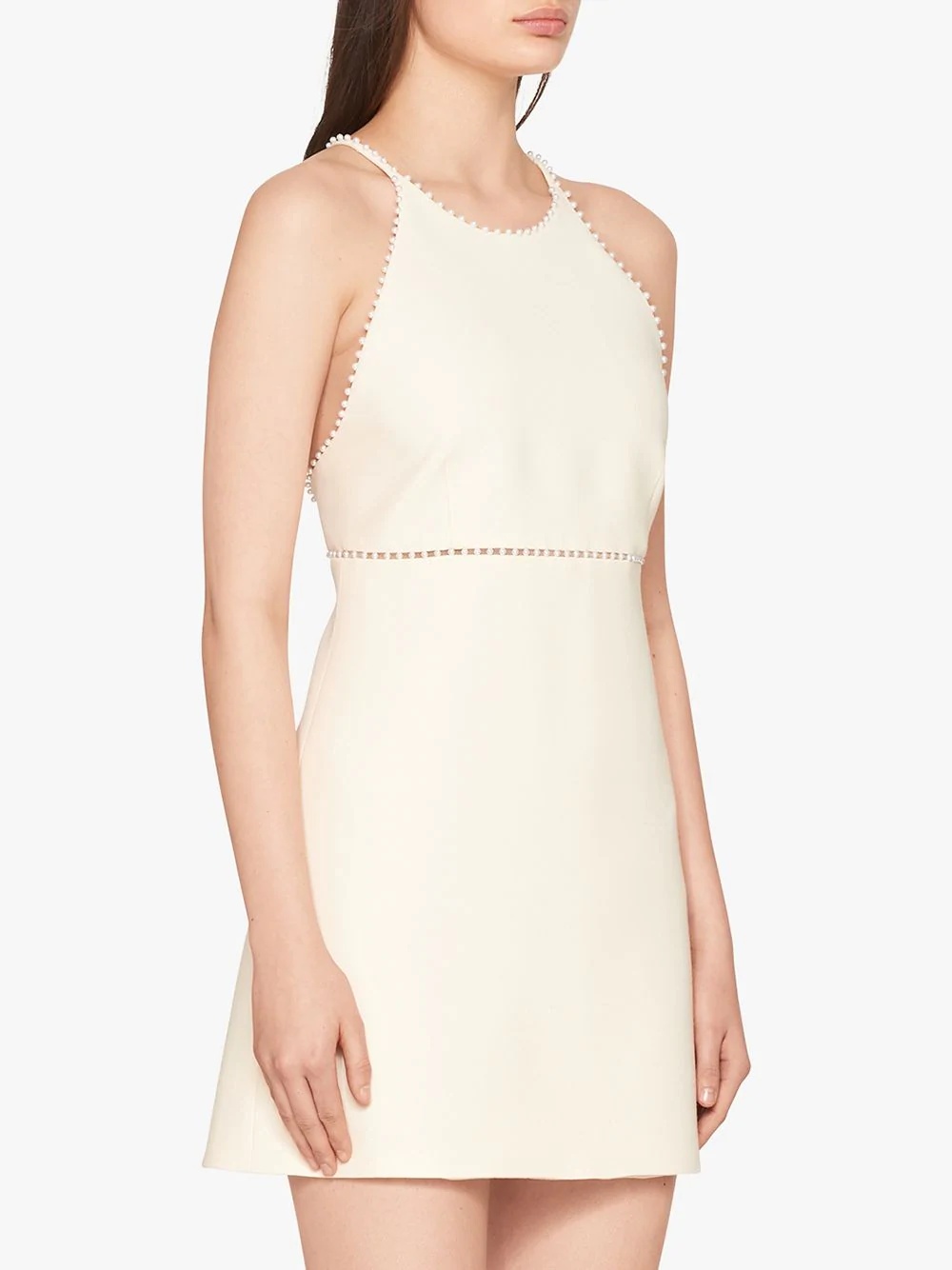 pearl-embellished mini dress - 3