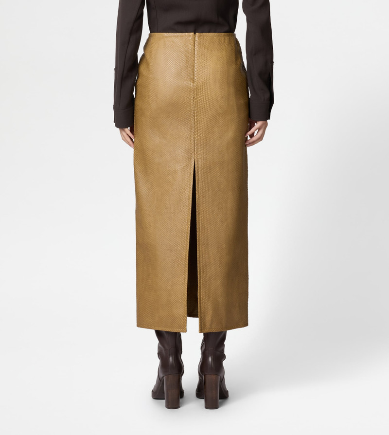 MIDI SKIRT IN PYTHON - BEIGE 4