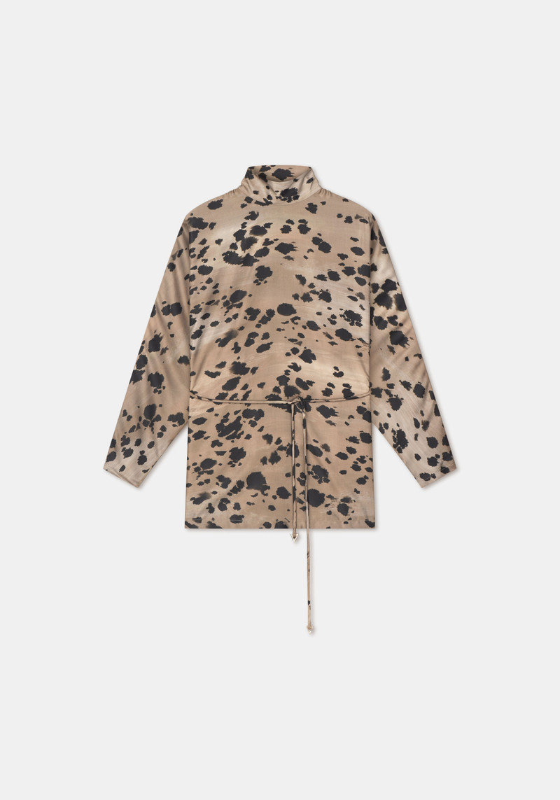DEW Animal print silk-blend turtleneck 1