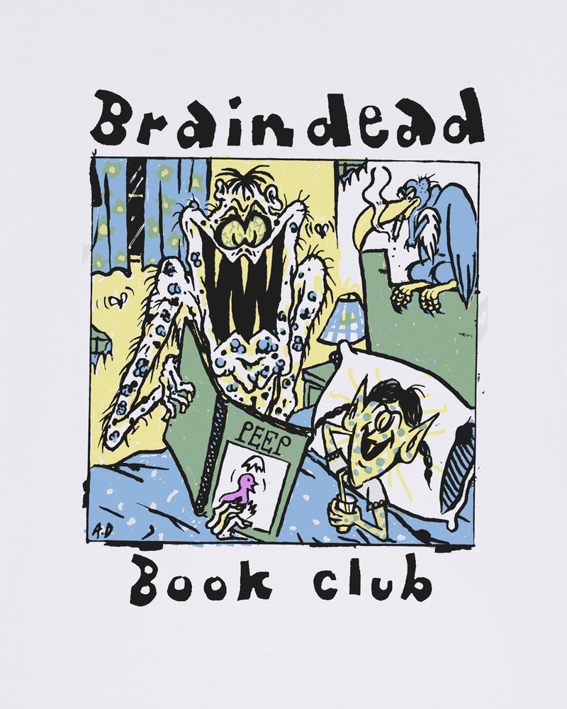 BRAIN DEAD Brain Dead Book Club T-shirt - White outlook