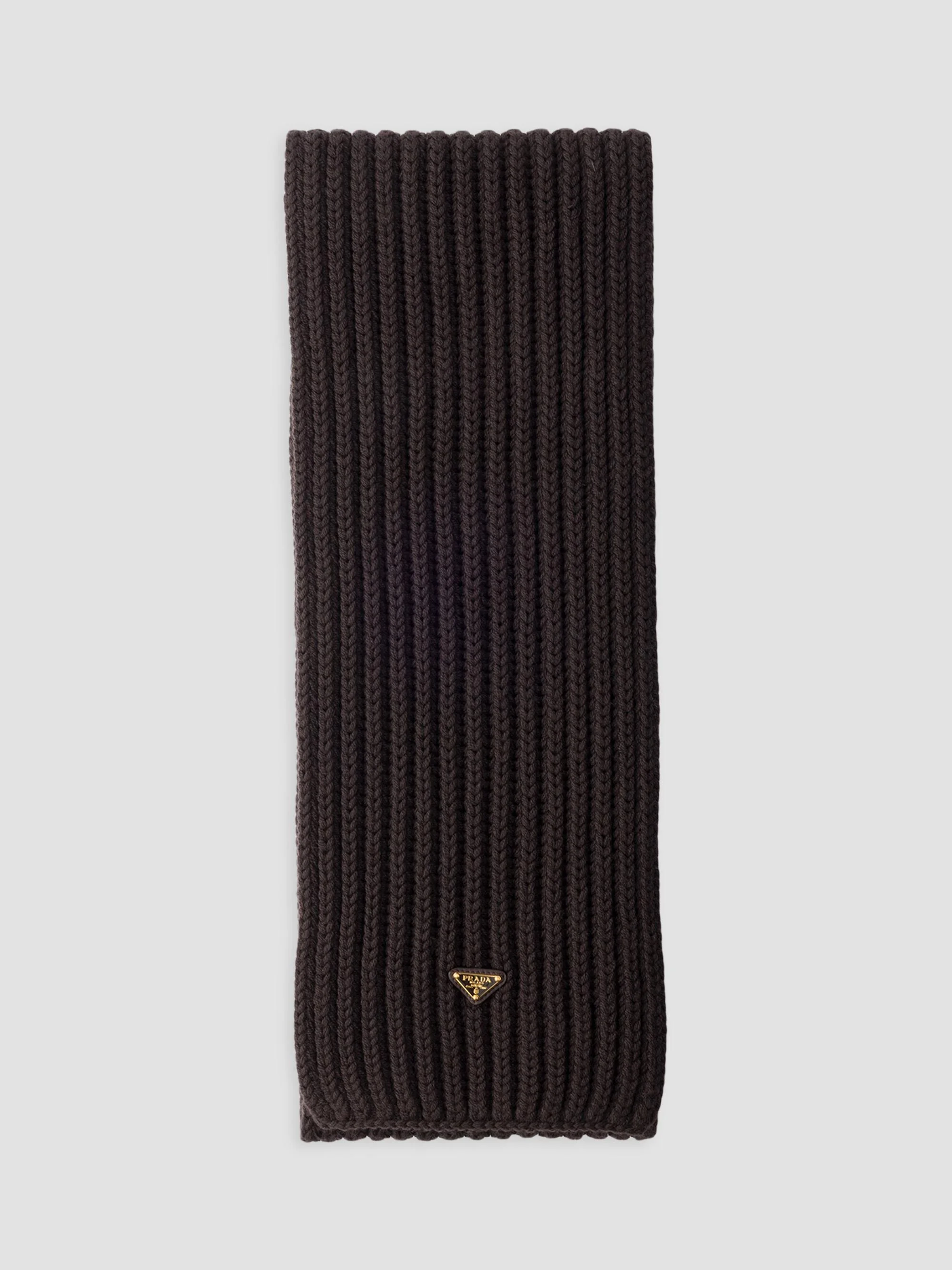 Women's Wool Scarf - Dark Brown - 1