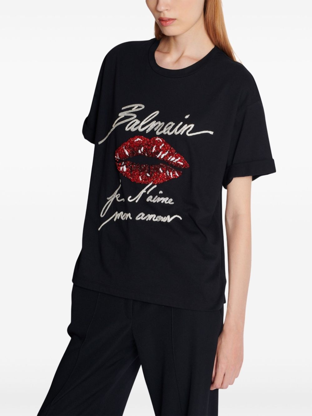 kiss-print short-sleeves T-shirt - 6