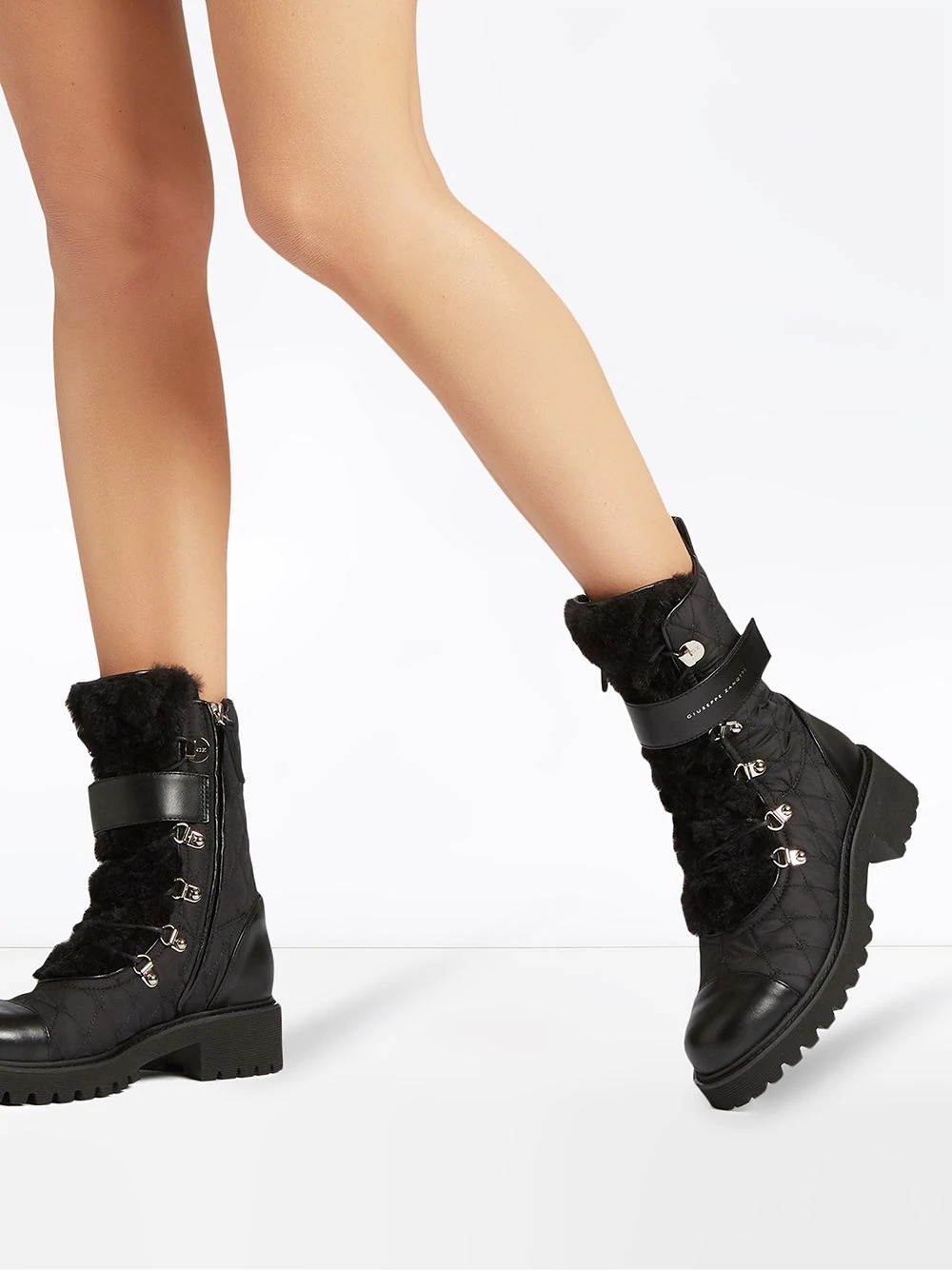 quilted combat boots - 5