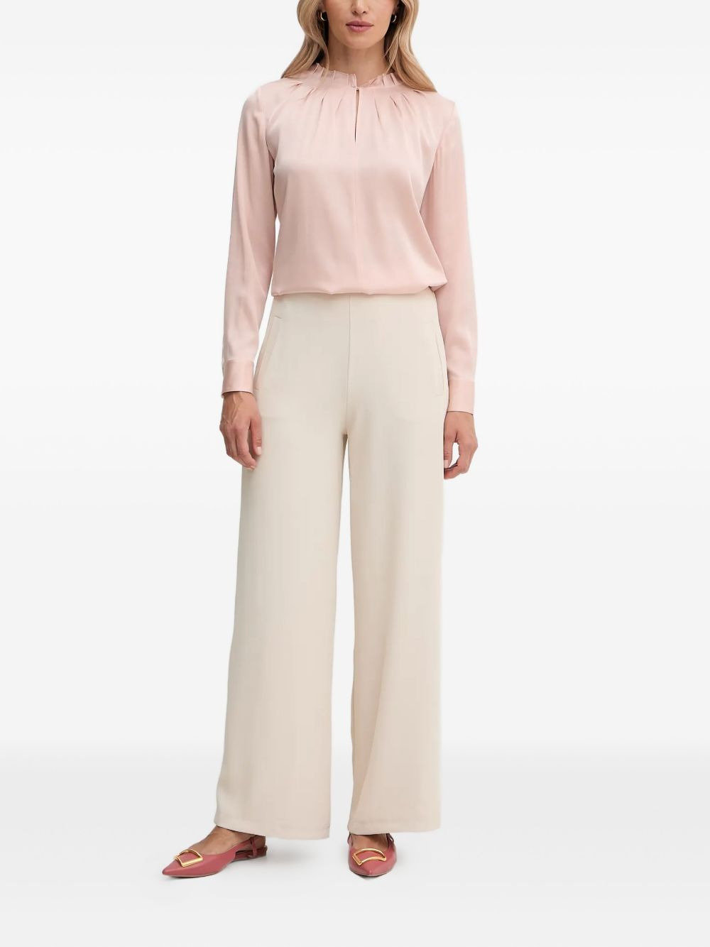 ruffled-collar blouse - 2
