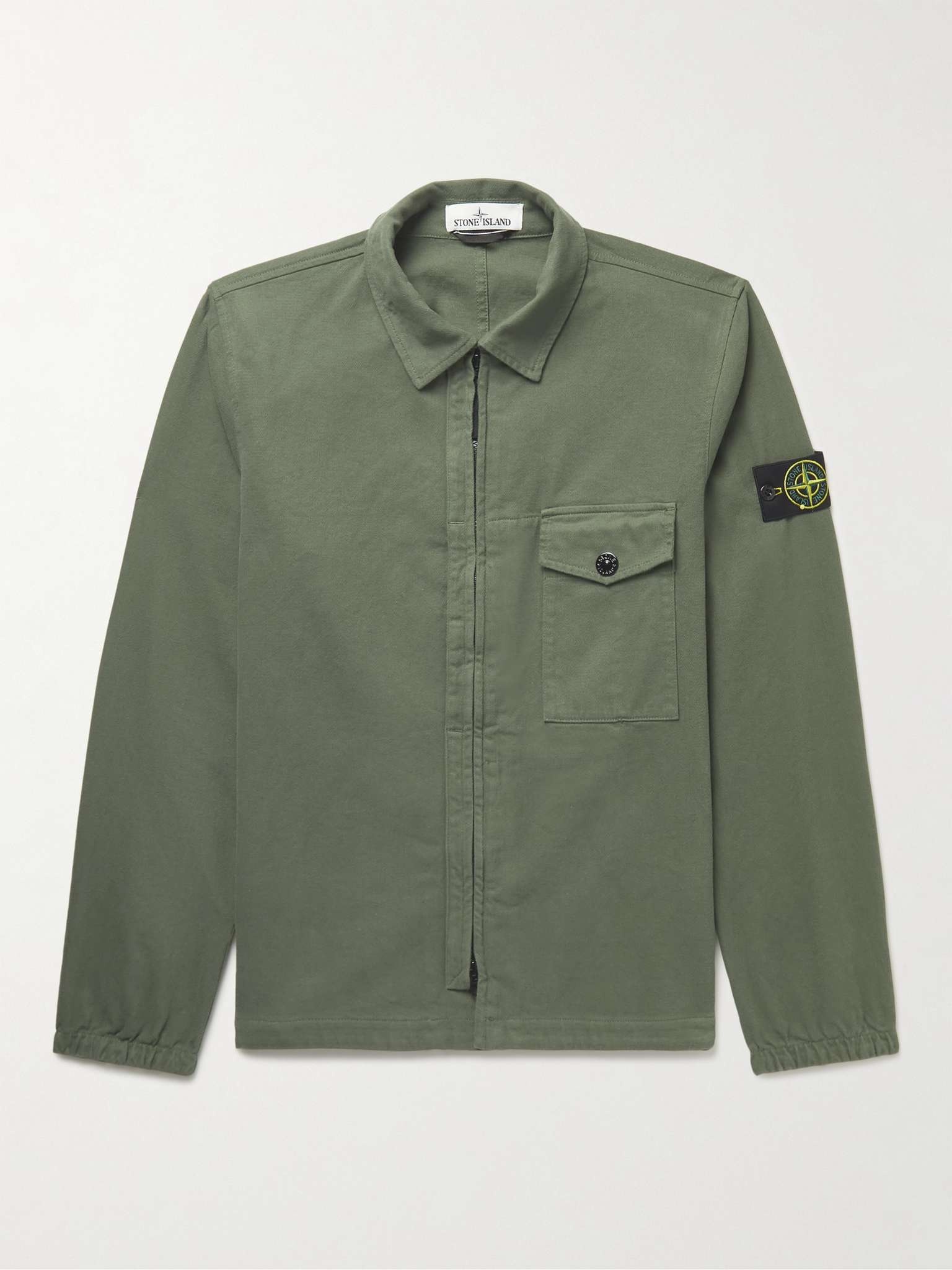 Logo-Appliquéd Cotton Overshirt - 1