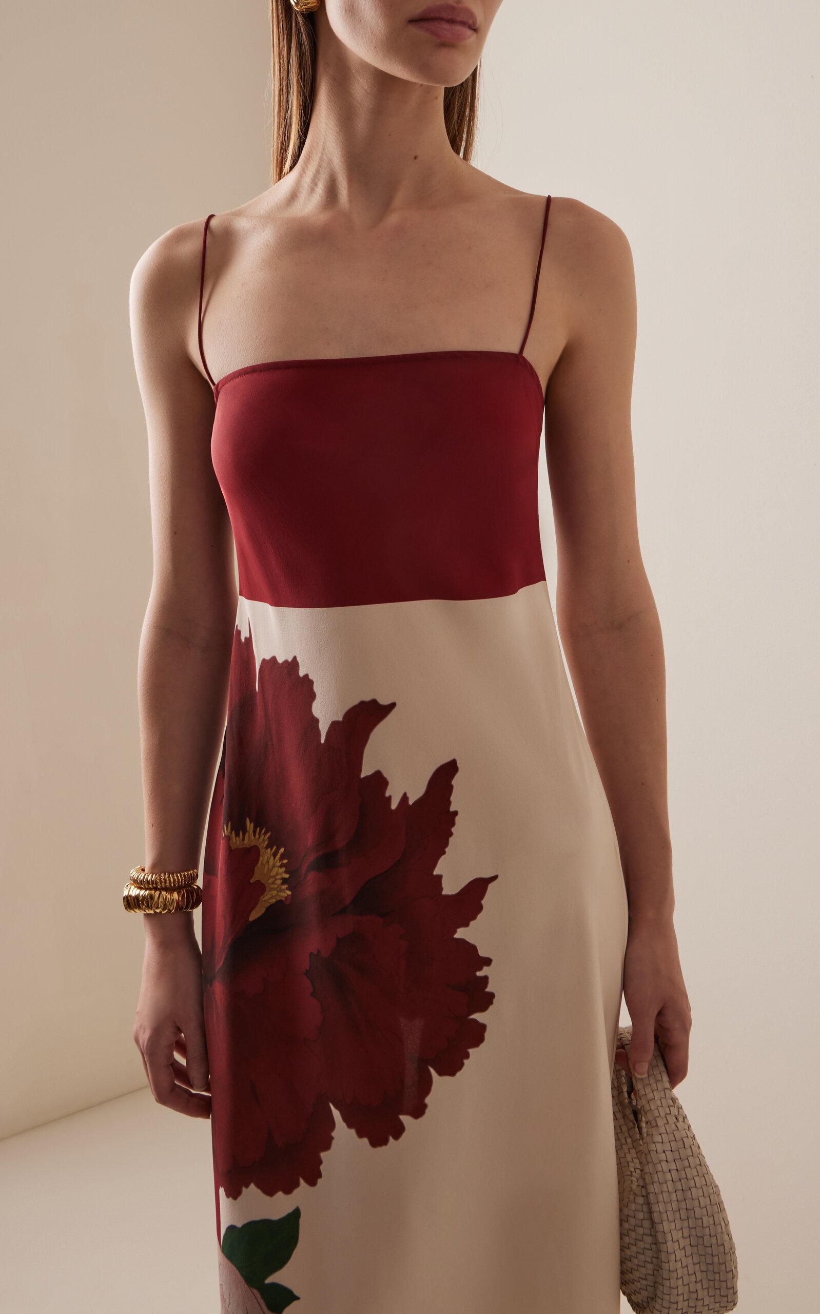 Florian Silk Slip Dress burgundy - 2
