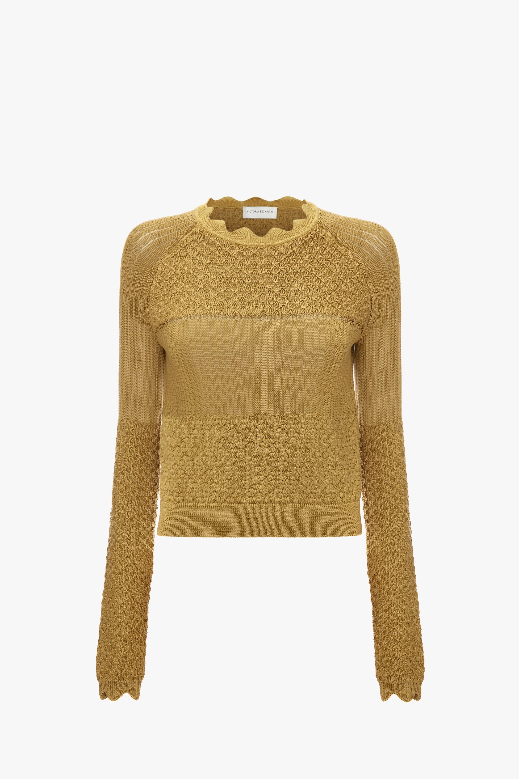 Long Sleeve Jumper In Olive - 1