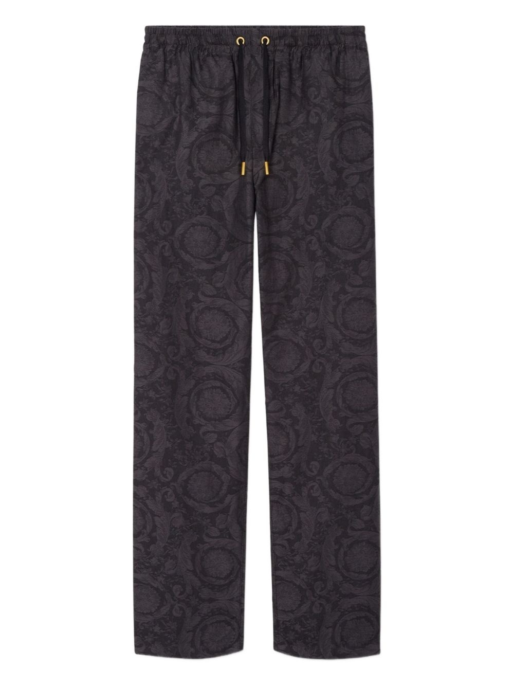 baroque-print drawstring trousers - 2