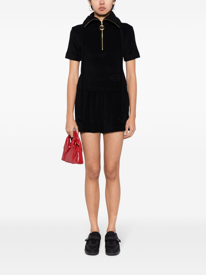 PATOU half-zip cotton polo top outlook