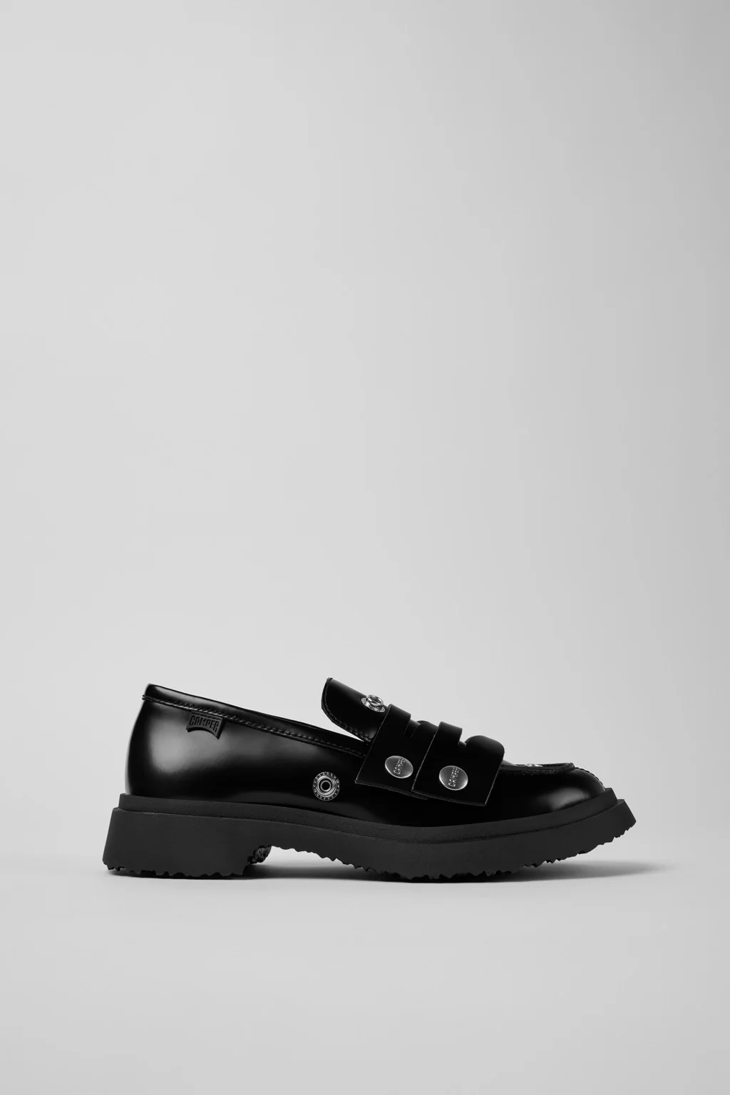 Twins Black Leather Moccasins for Women. - 1