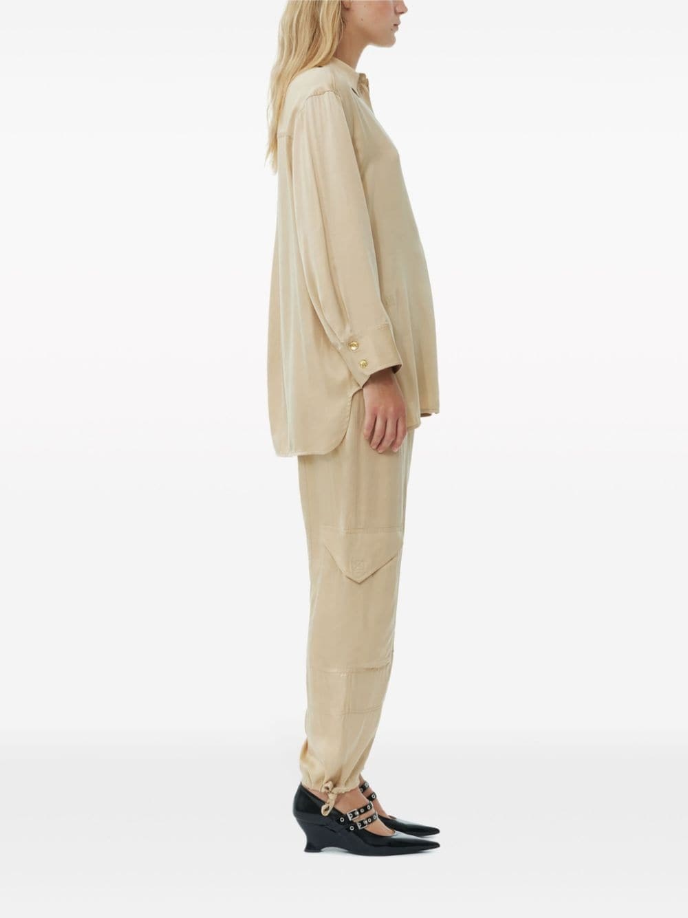 long-sleeve satin shirt - 3