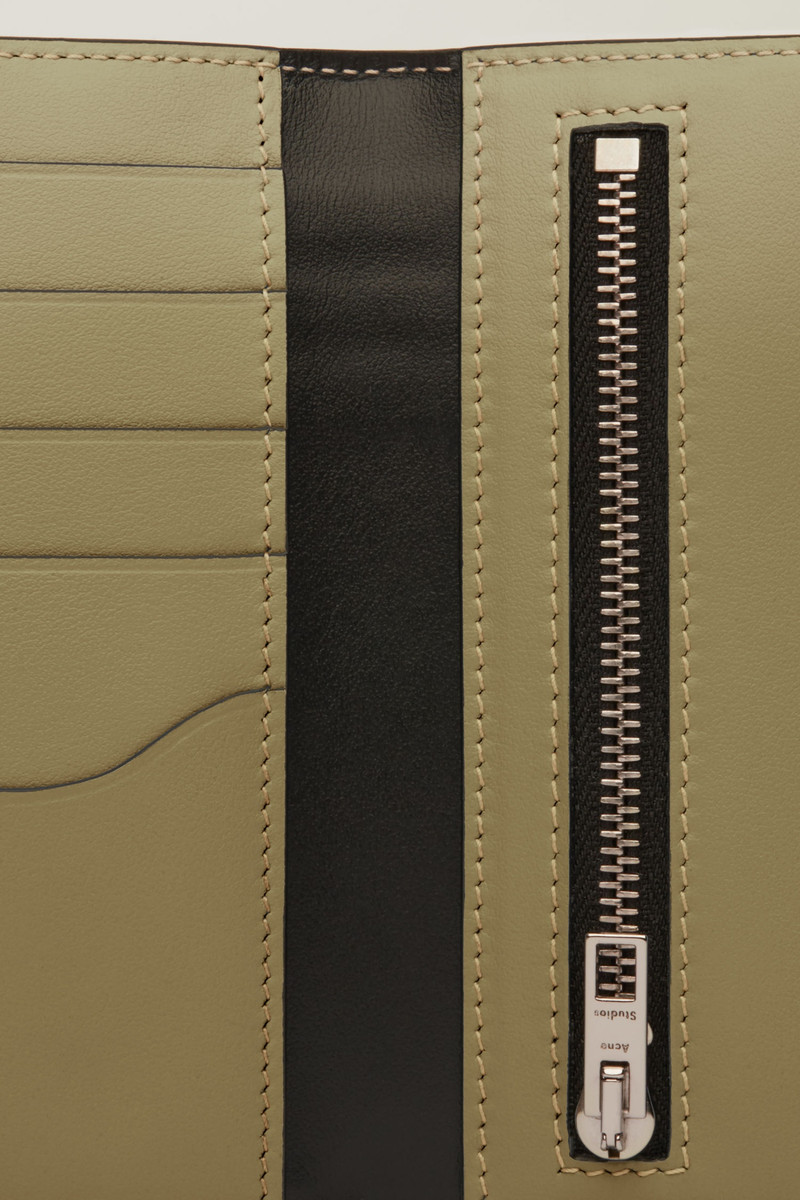 Trifold wallet dark green/black 7