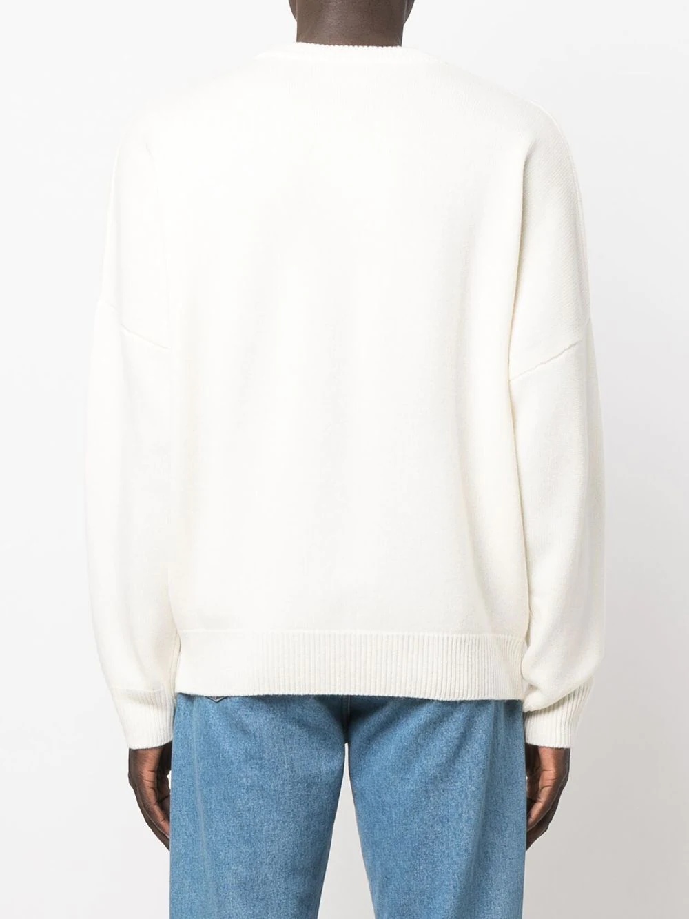 debossed-logo wool-blend jumper - 4