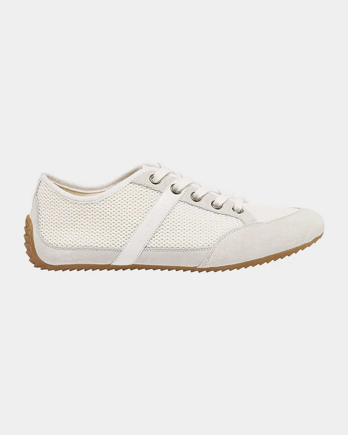 Mesh And Suede Slim Low-Top Sneakers - 1