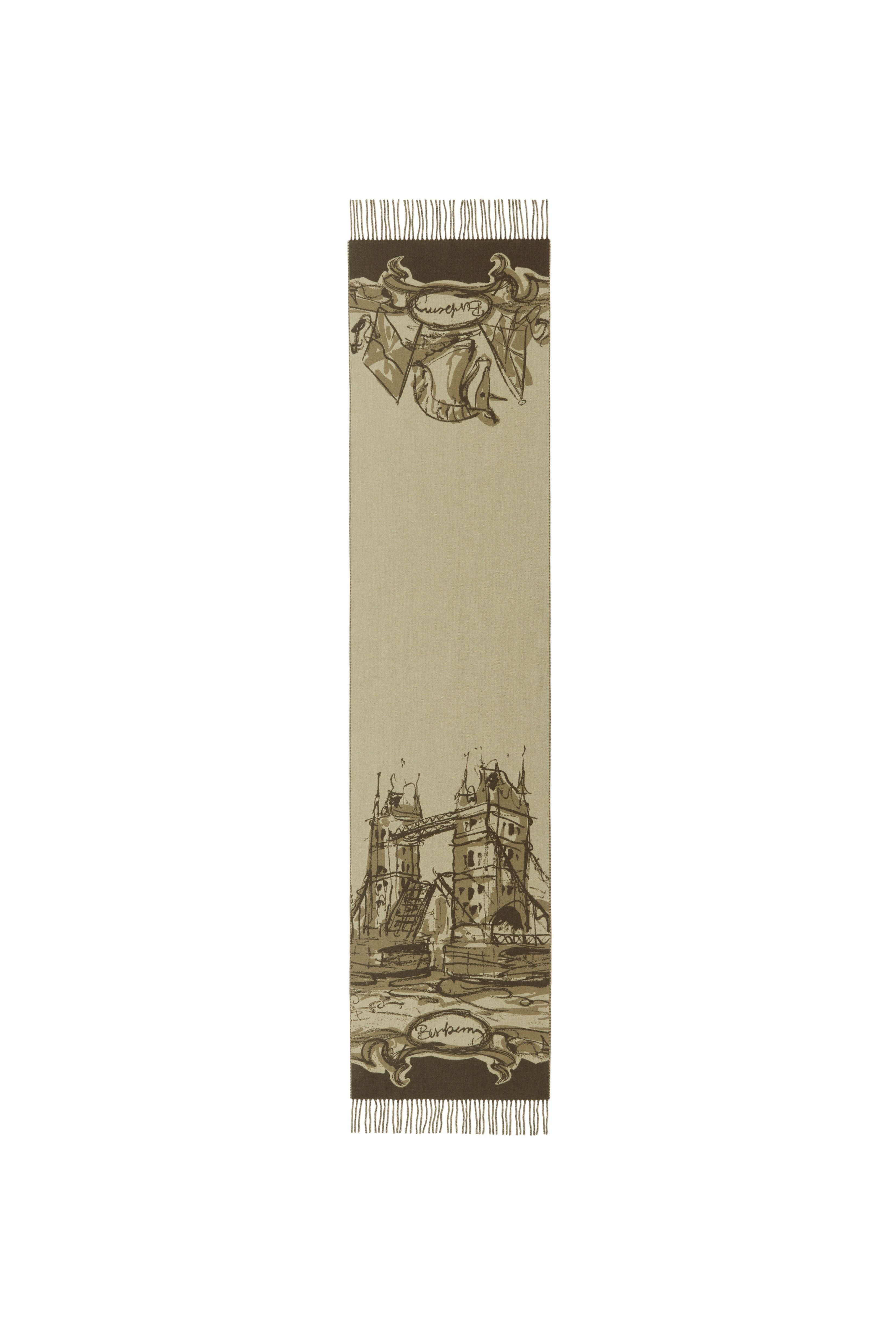 burberry Tower Bridge Cashmere Scarf in Hunter at Nordstrom - 4