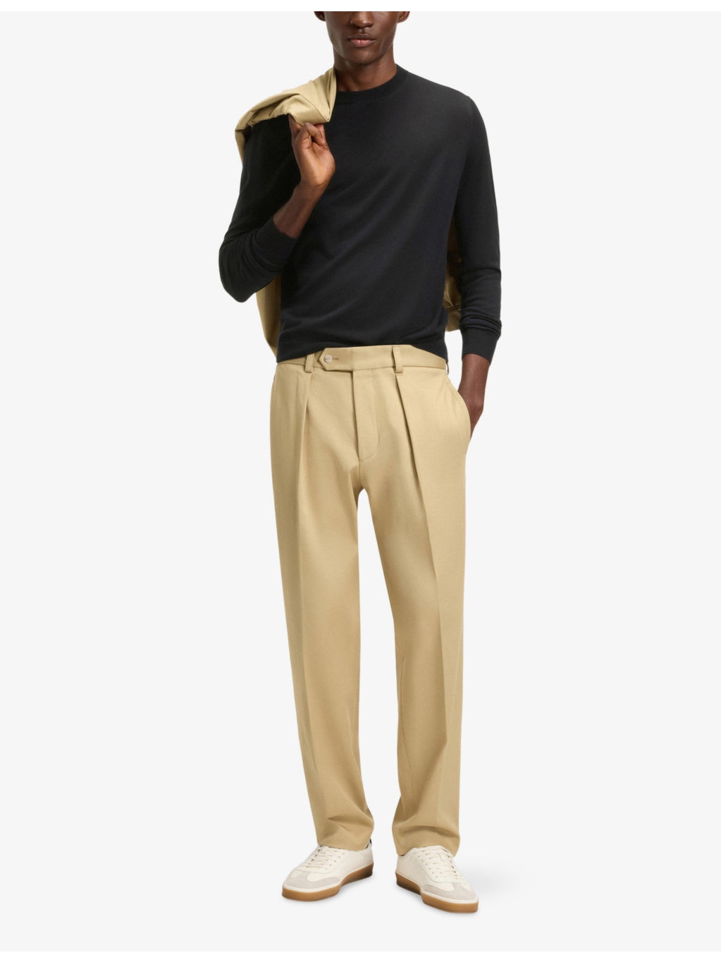 Beckham X BOSS Crewneck Regular-Fit Wool Jumper - 2
