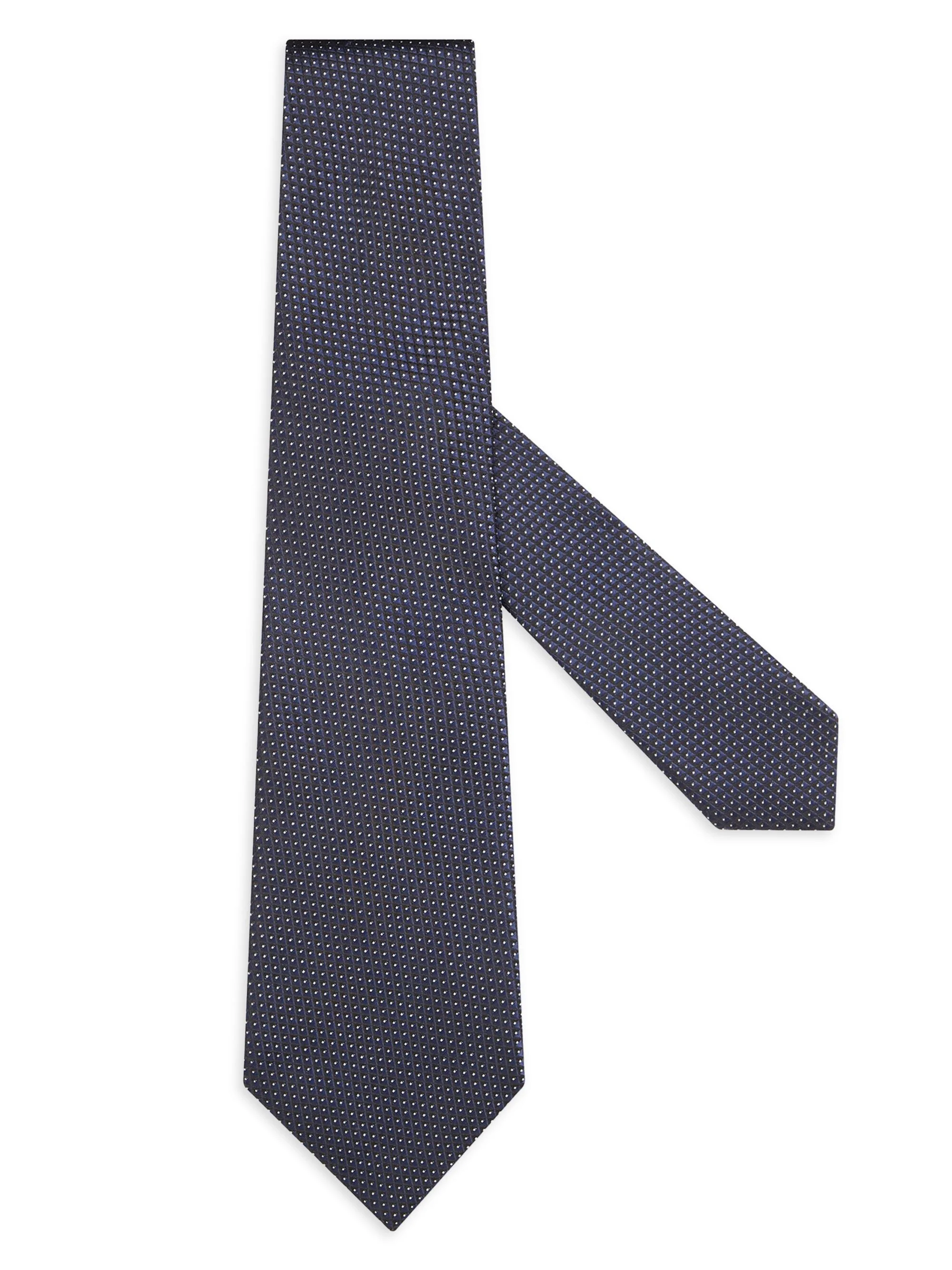 Men's Silk Tie - Navy Blue - 1