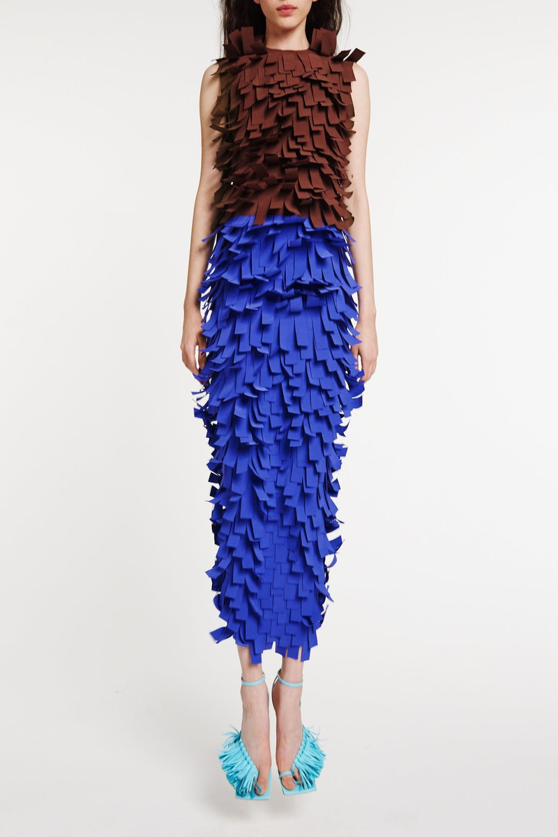 MULTI RECTANGLE SKIRT PURPLE 6