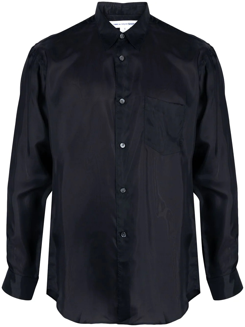 long-sleeve satin shirt - 1