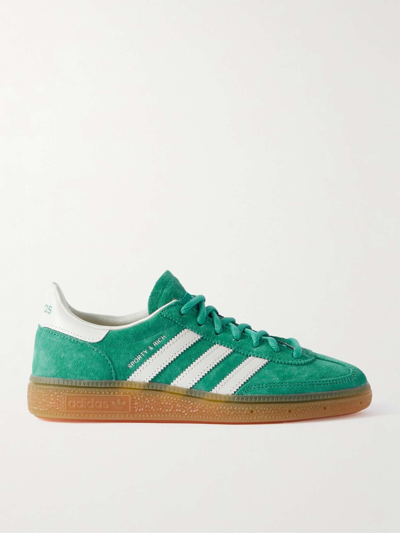 + Sporty & Rich Handball Spezial leather-trimmed suede sneakers - 1