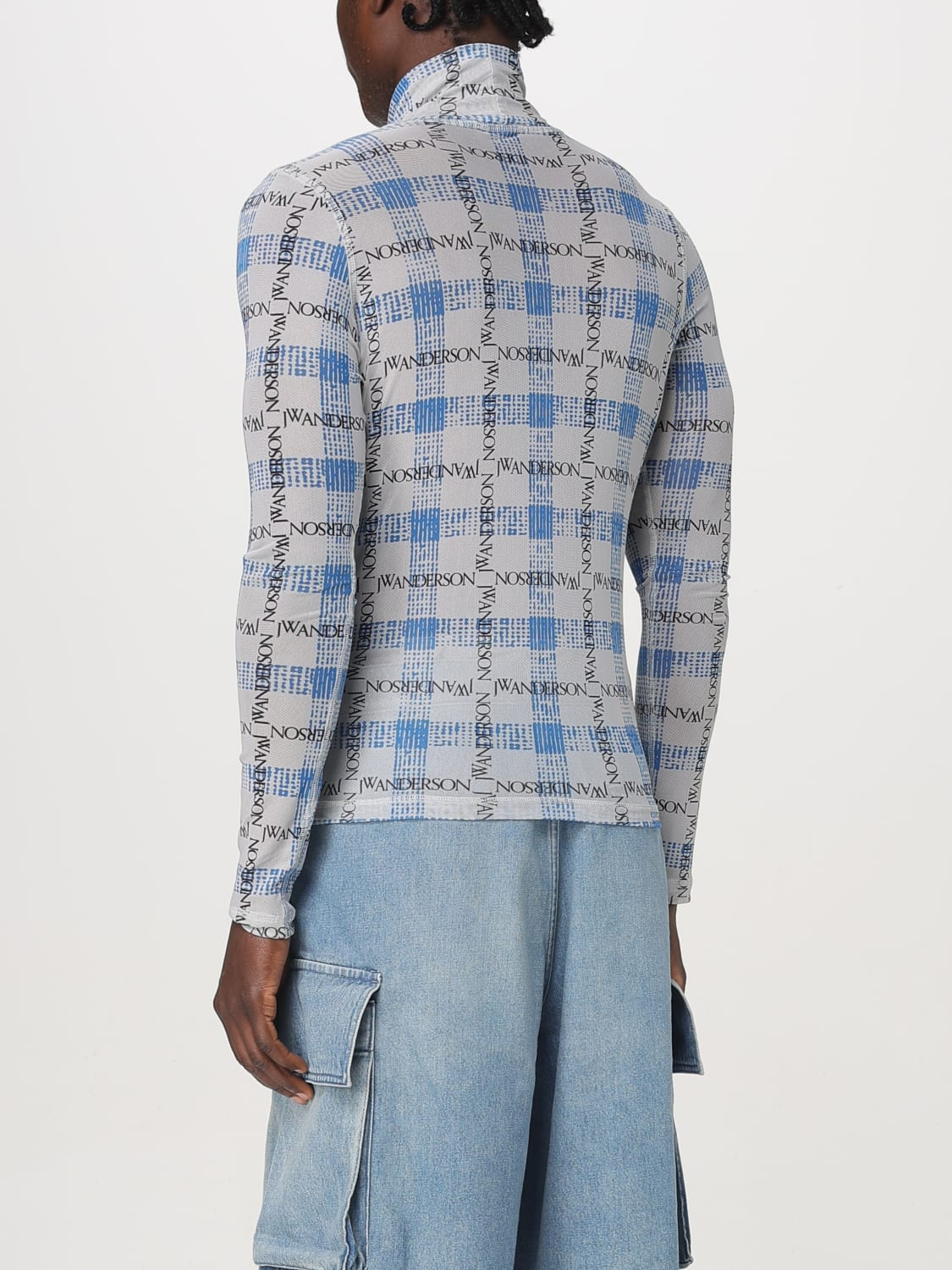 JW Anderson jersey sweater with check print - 3