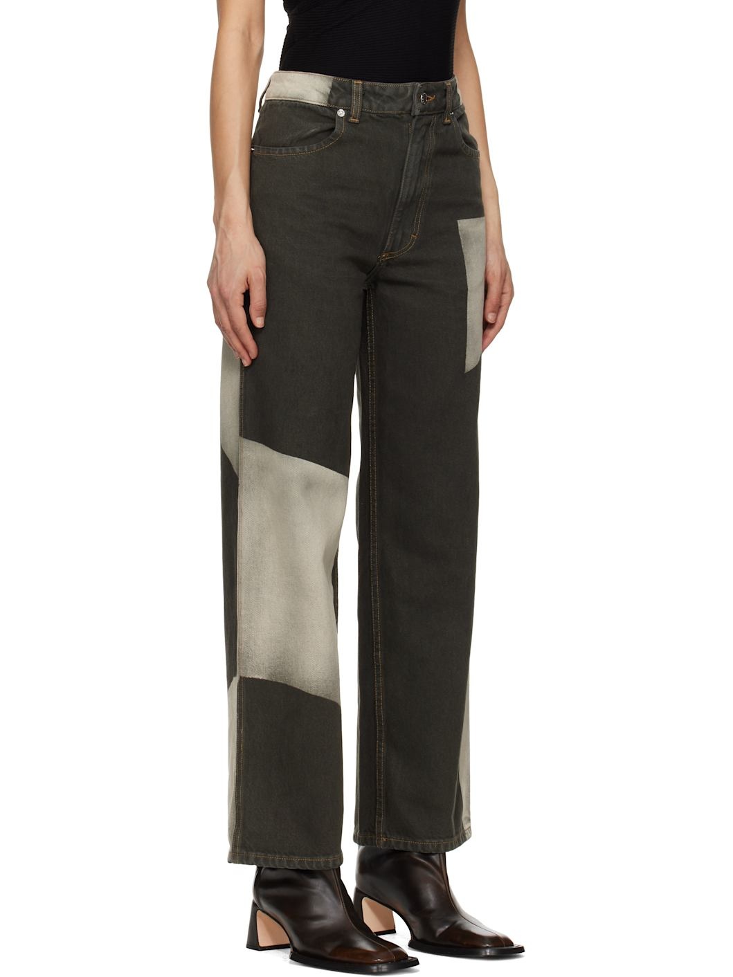 Grey Wide Leg Jeans - 2