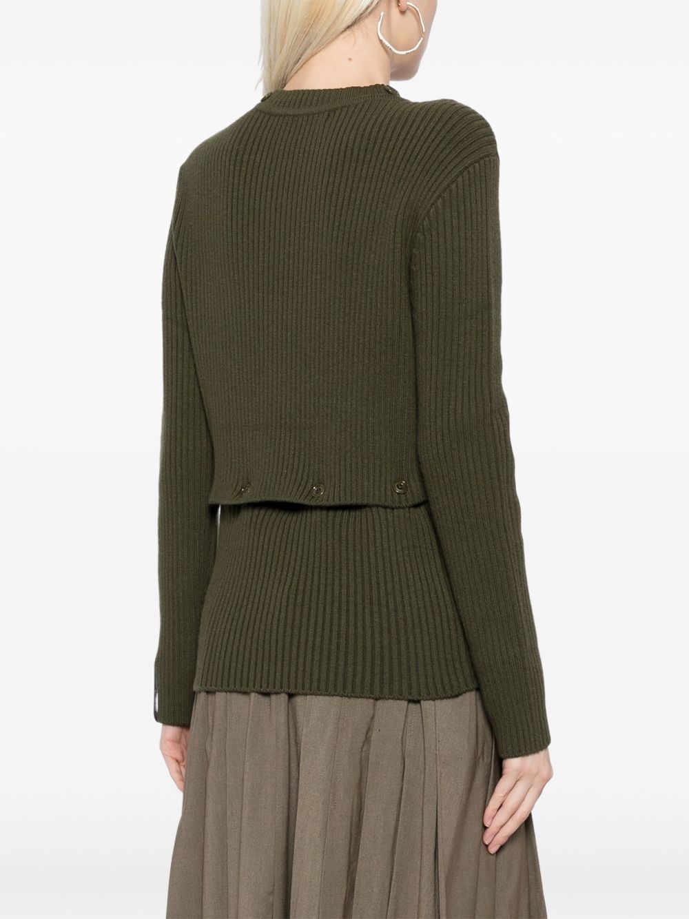 multi buttons cardigan - 4