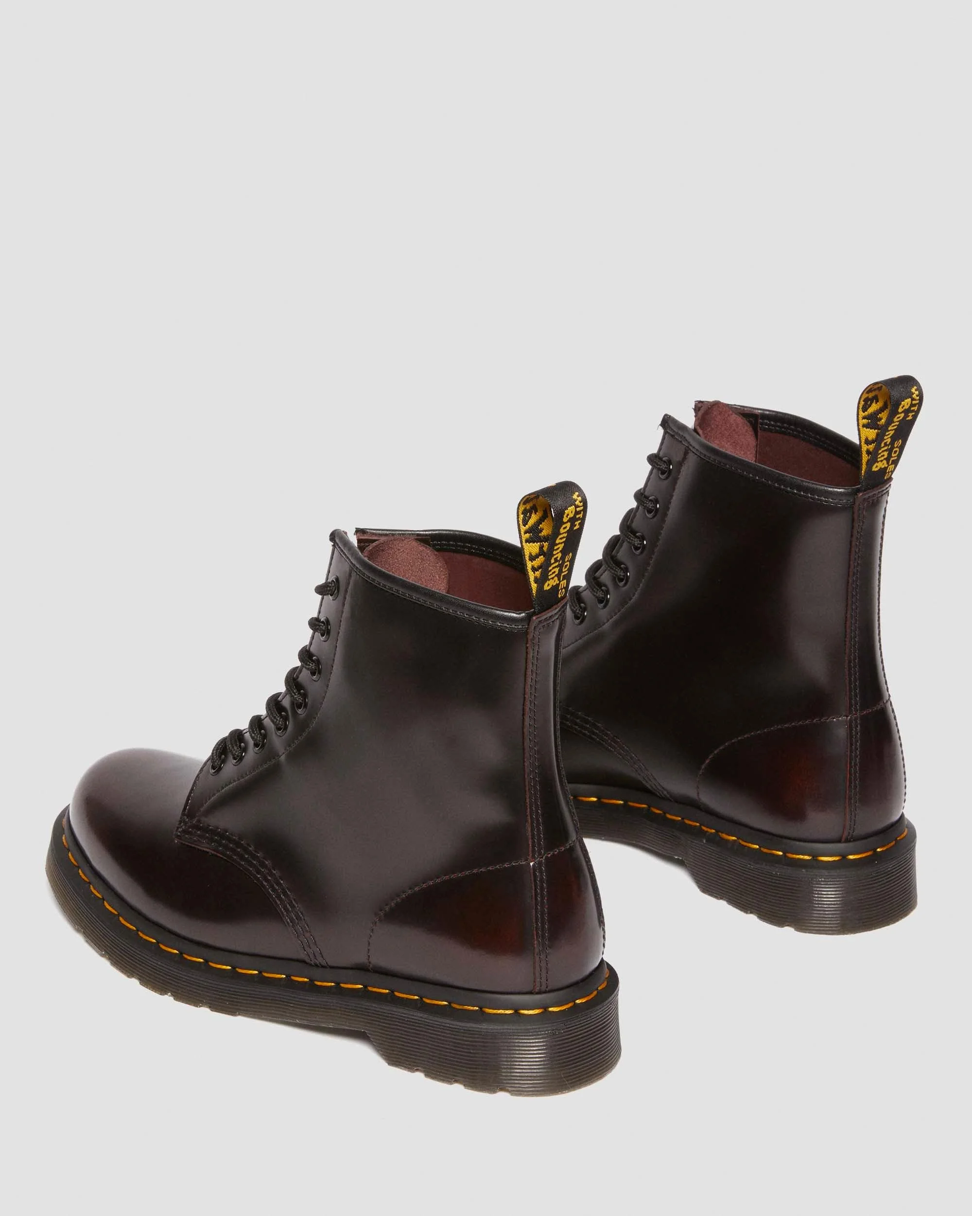 1460 WOMEN\'S ARCADIA LEATHER LACE UP BOOTS - SIZE 9 Dr. Martens - 1460 Boots in Cherry Red Arcadia – gravitypope main image 4