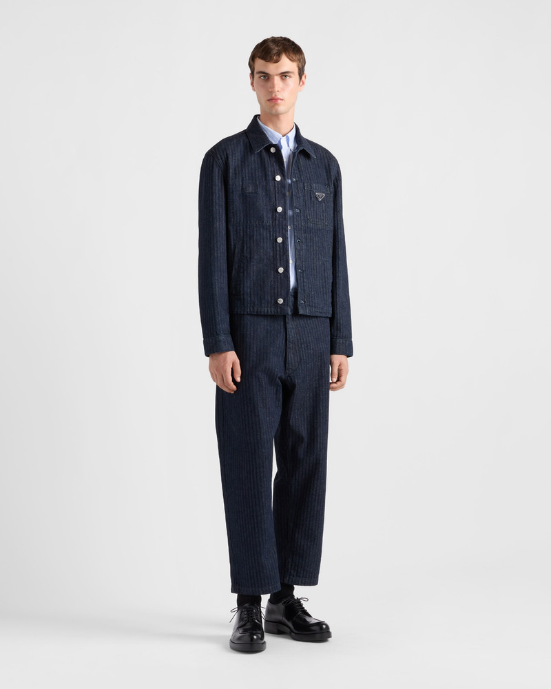 Prada Chevron denim blouson jacket outlook