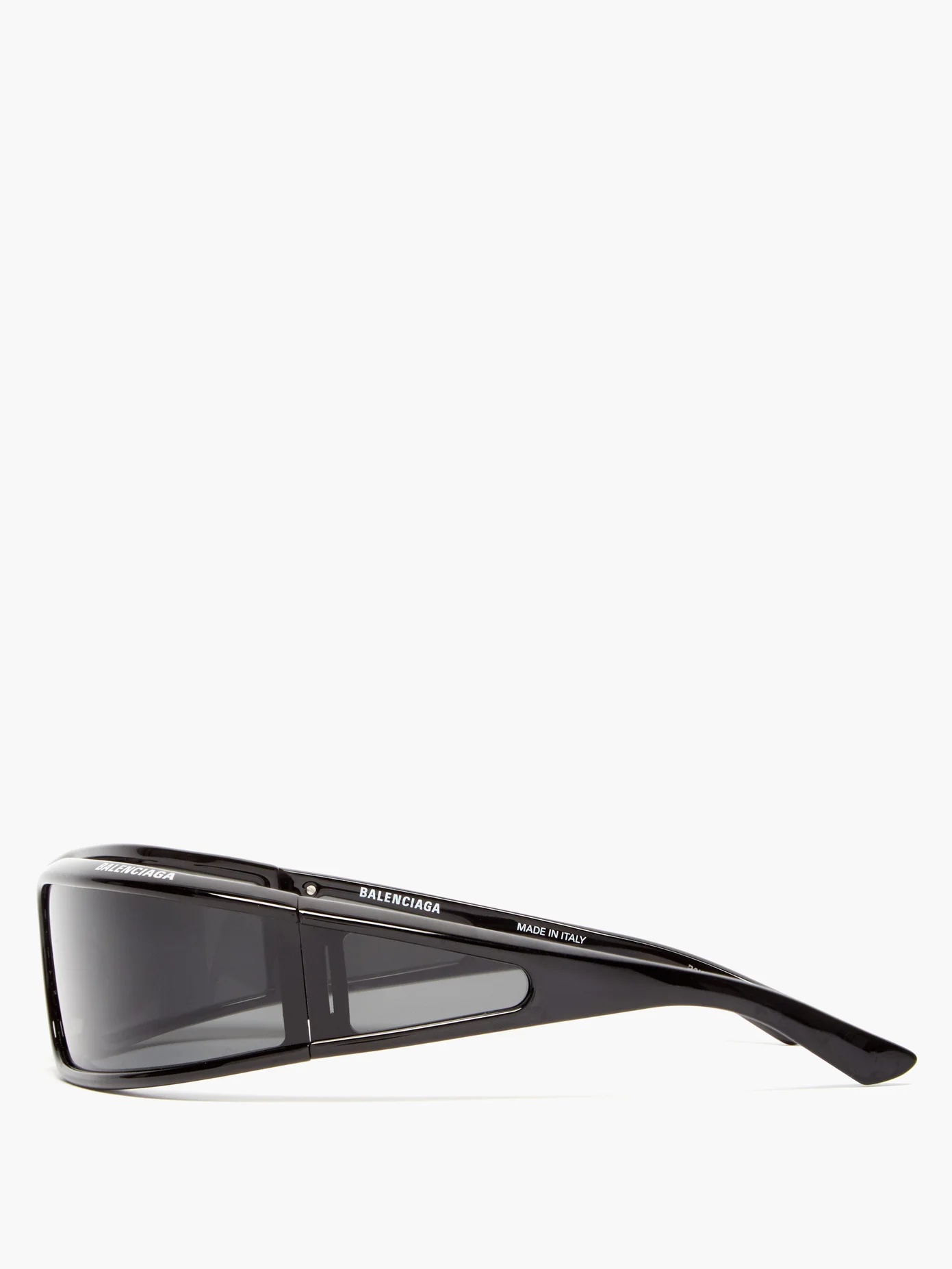 Wraparound rectangular acetate sunglasses - 4