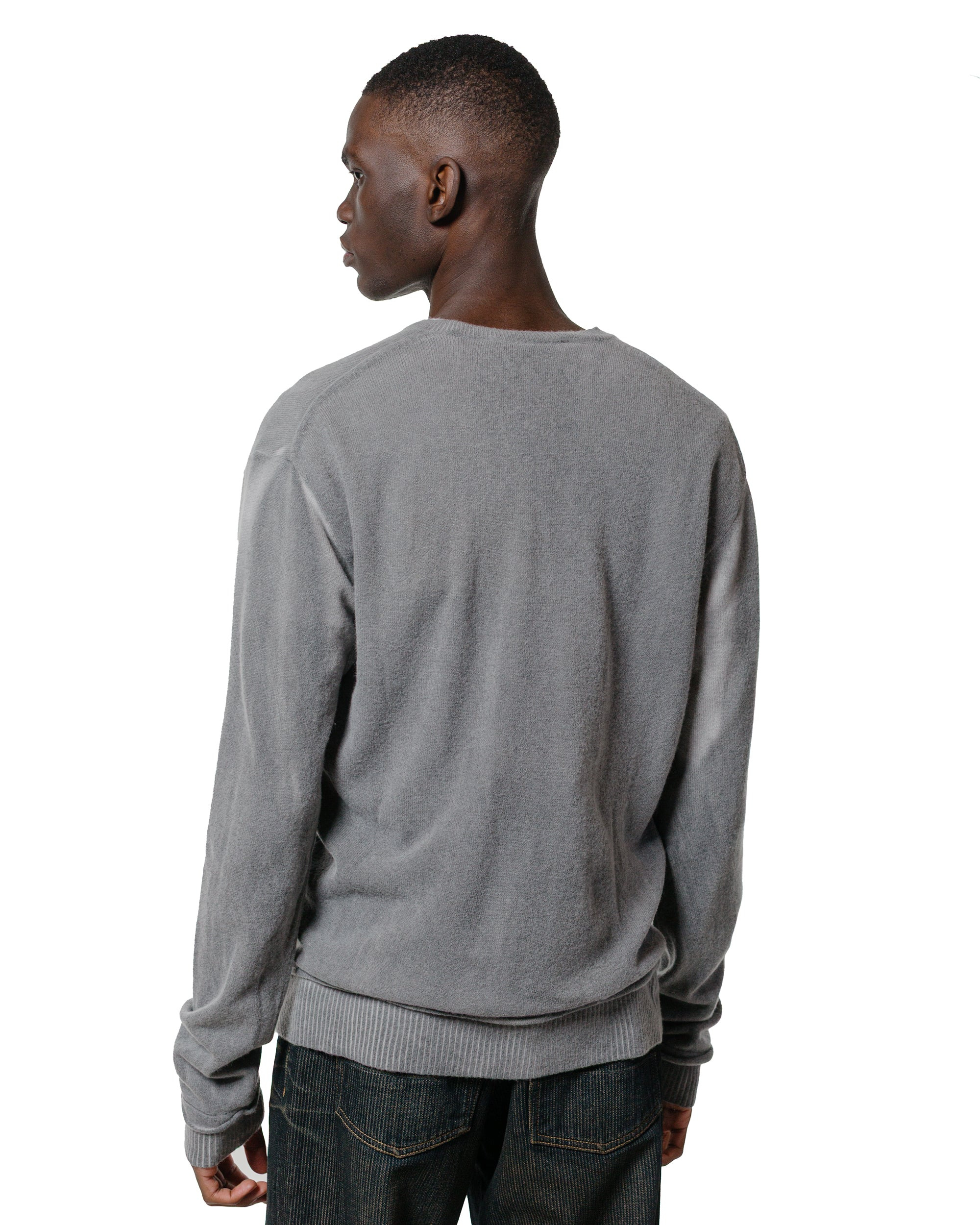 Parallel V-Neck Grey Spray Dye Cherub Wool - 3